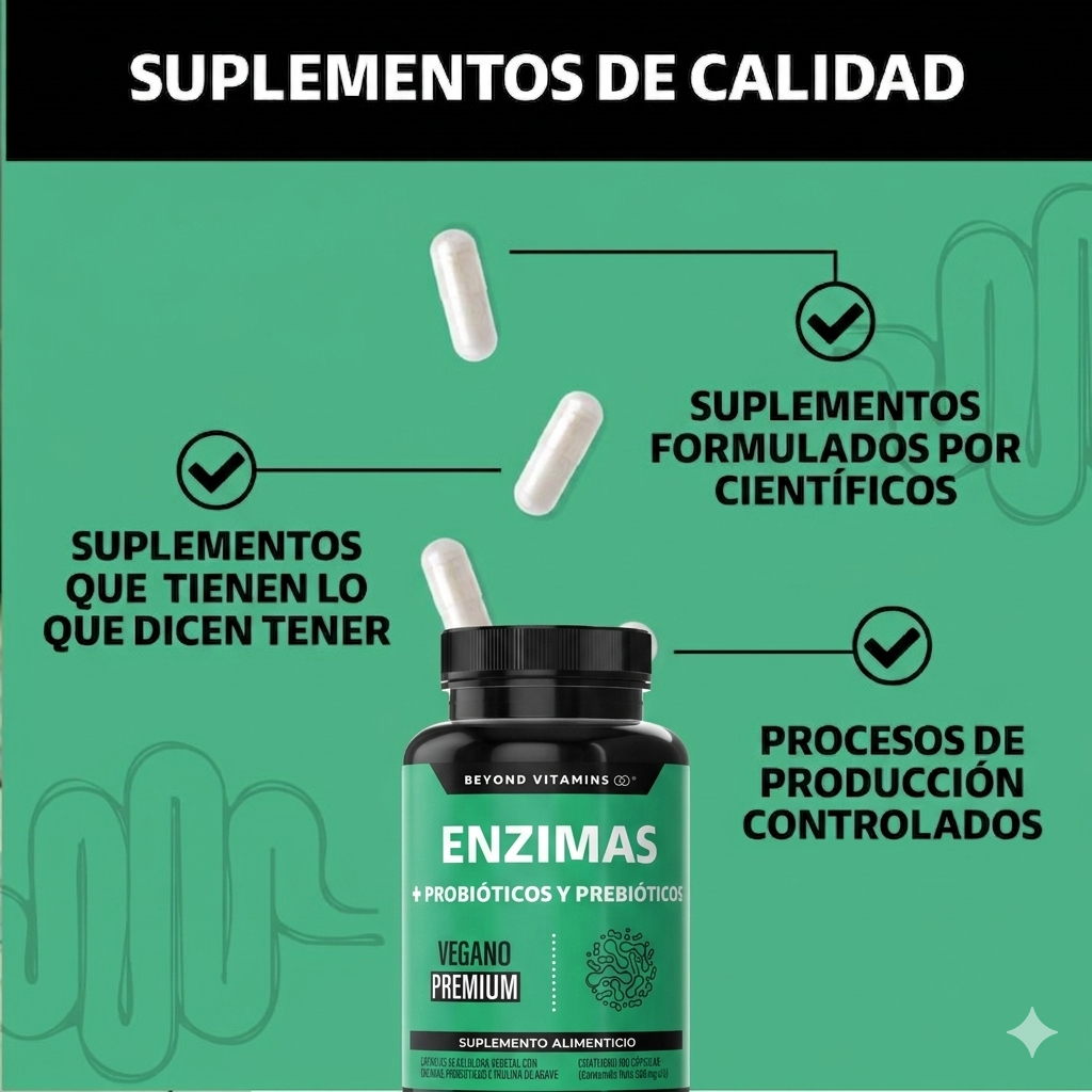 Enzimas Digestivas + Probioticos + Prebioticos
